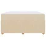 vidaXL Cadre de lit avec matelas Crème 160 x 200 cm tissu
