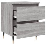 vidaXL Table de chevet sonoma gris 40x35x50 cm bois d’ingénierie