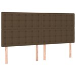 vidaXL Sommier à lattes de lit matelas et LED Marron foncé 180x200 cm