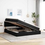vidaXL Lit de Rangement avec tête de lit Noir 160 x 200 cm Velours
