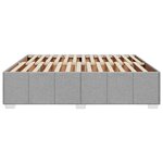 vidaXL Cadre de lit sans matelas gris clair 200x200 cm tissu