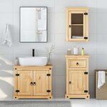 vidaXL Ensemble de meubles salle de bain 3 Pièces Corona bois pin massif