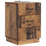 vidaXL Cabinet de chevet avec tiroir Bois ancien 43 x 41 x 63 5 cm
