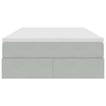 vidaXL Lit avec rangement et matelas Gris clair 120 x 200 cm Velours