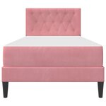 vidaXL Cadre de lit avec matelas Rose 90 x 200 cm Velours