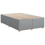 vidaXL Sommier à lattes de lit avec matelas Gris clair 120x200cm Tissu
