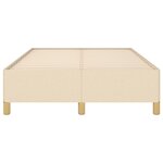 vidaXL Cadre de lit Crème 120 x 200 cm Tissu
