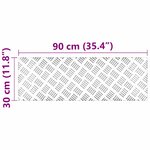 vidaXL Plaques à damier 2 Pièces Argent 90 x 30 cm Aluminium