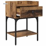vidaXL Table de chevet Bois ancien 40 x 29 x 60 cm Bois d'ingénierie