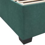 vidaXL Cadre de lit avec matelas Vert foncé 120 x 200 cm tissu