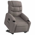 vidaXL Fauteuil inclinable électrique taupe tissu