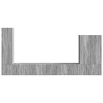 vidaXL Ensemble de meuble TV mural Montage mural 6 Pièces Gris Sonoma