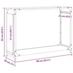 vidaXL Portant de bois chauffage noir 90x28x65 cm