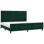 vidaXL Cadre de lit sans matelas vert foncé 200x200 cm velours