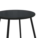 vidaXL Ensemble de meubles de balcon avec coussins 5 Pièces noir acier