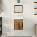 vidaXL Ensemble de mobilier de salle de bain 3 Pièces Bois Ancien