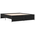 vidaXL Cadre de lit sans matelas noir 200x200 cm