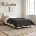 vidaXL Duvet d'hiver Matelassé Anthracite 155 x 220 cm