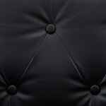 vidaXL Canapé chesterfield à 3 places Revêtement en similicuir Noir