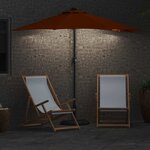 vidaXL Parasol de jardin Couleur terre cuite 294 x 150 x 223 cm tissu