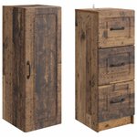 vidaXL Ensemble de Meubles 2 Pièces Bois ancien 33 x 34 5 x 87 cm