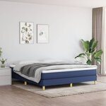 vidaXL Cadre de lit Bleu 160x200 cm Tissu