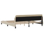 vidaXL Cadre de lit sans matelas crème 200x200 cm tissu