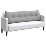 vidaXL Coussin de Dos Gris nuage 160 x 24 x 50 cm tissu