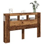 vidaXL Tête de lit à LED vieux bois 160x18 5x103 5cm bois d'ingénierie