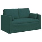 vidaXL Canapé 2 Pièces Vert foncé 139 x 78 x 80 cm tissu