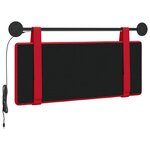 vidaXL Tête de lit suspendue Avec lumière LED Rouge Simili cuir
