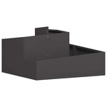vidaXL Cache-pot de jardin Noir 80 x 80 x 50 cm Acier laminé à froid