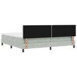 Lit avec sommier et matelas vidaXL Gris clair 200x200 cm Velours