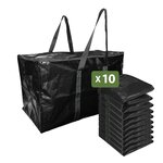 Pack and Move - Lot 10 grands sacs déménagement  rangement et transport ultra résistant - Réutilisable - Poignées solides