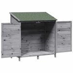 vidaXL Abri de jardin Gris 106 5 x 56 x 113 5 cm Bois d'ingénierie