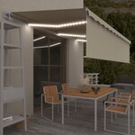 vidaXL Auvent automatique store capteur de vent et LED 6x3 m Crème
