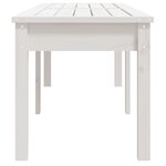 vidaXL Banc de jardin à 2 places blanc 159 5x44x45 cm bois massif pin