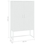 vidaXL Buffet haut Blanc 80x35x135 cm Acier