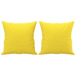 vidaXL Ensemble de canapés 2 Pièces avec coussins jaune clair tissu