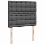 vidaXL Cadre de lit ottoman avec matelas gris foncé 120x190 cm tissu