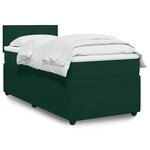 vidaXL Sommier à lattes de lit avec matelas Vert foncé 90x200 cm