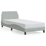 vidaXL Cadre de lit sans matelas gris clair 80x200 cm velours
