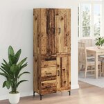 vidaXL Haut Armoire Bois Ancien 69 5 x 34 x 180 cm Bois d'ingénierie