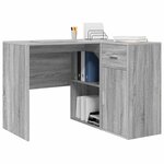 vidaXL Bureau d'angle avec tiroir Gris Sonoma 102 x 88 x 75 cm