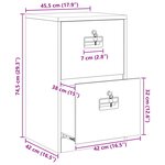 vidaXL Cabinet de Dossier Jaune moutarde 44 x 50 x 106.5 cm