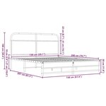 vidaXL Cadre de lit sans matelas 150x200 cm chêne marron