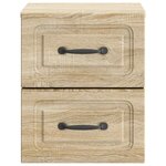 vidaXL Cabinet de chevet mural 2 pc Chêne Sonoma 34 5 x 33 x 40 cm