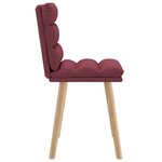vidaXL Chaises à manger lot de 2 rouge bordeaux tissu