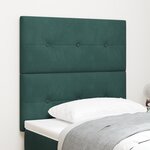 tête de lit LED vidaXL vert foncé 100 cm en velours