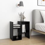 vidaXL Tables de chevet 2 Pièces noir 50x30x51 5 cm bois d'ingénierie